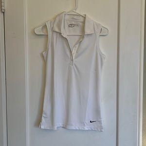 Nike Golf Women’s Dri-Fit sleeveless white shirt XS